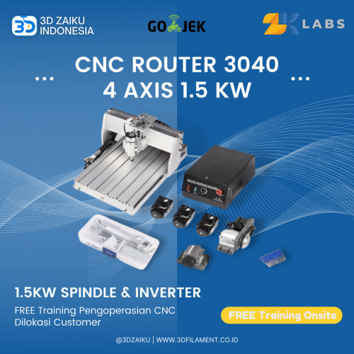 Zaiku CNC Router 3040 4 Axis PCB Milling with 1.5 KW Spindle